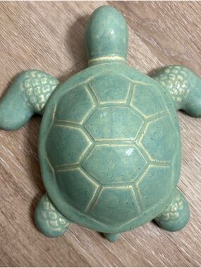 Ceramic Sea Turtle Accent - Aqua Green Home Accent